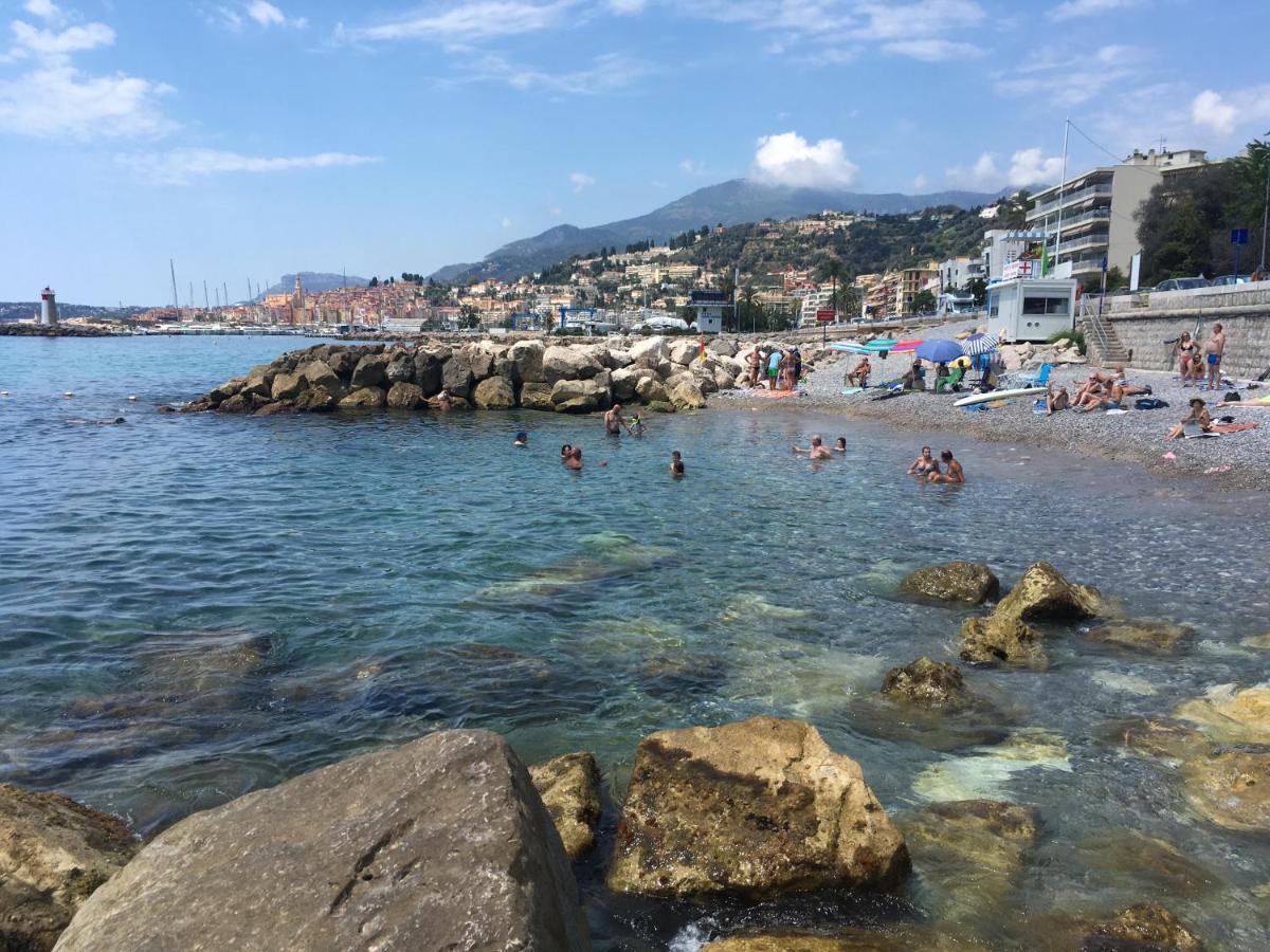 Bel Appartement Lumineux Joyeux Spacieux, Vue Mer Menton Exterior photo